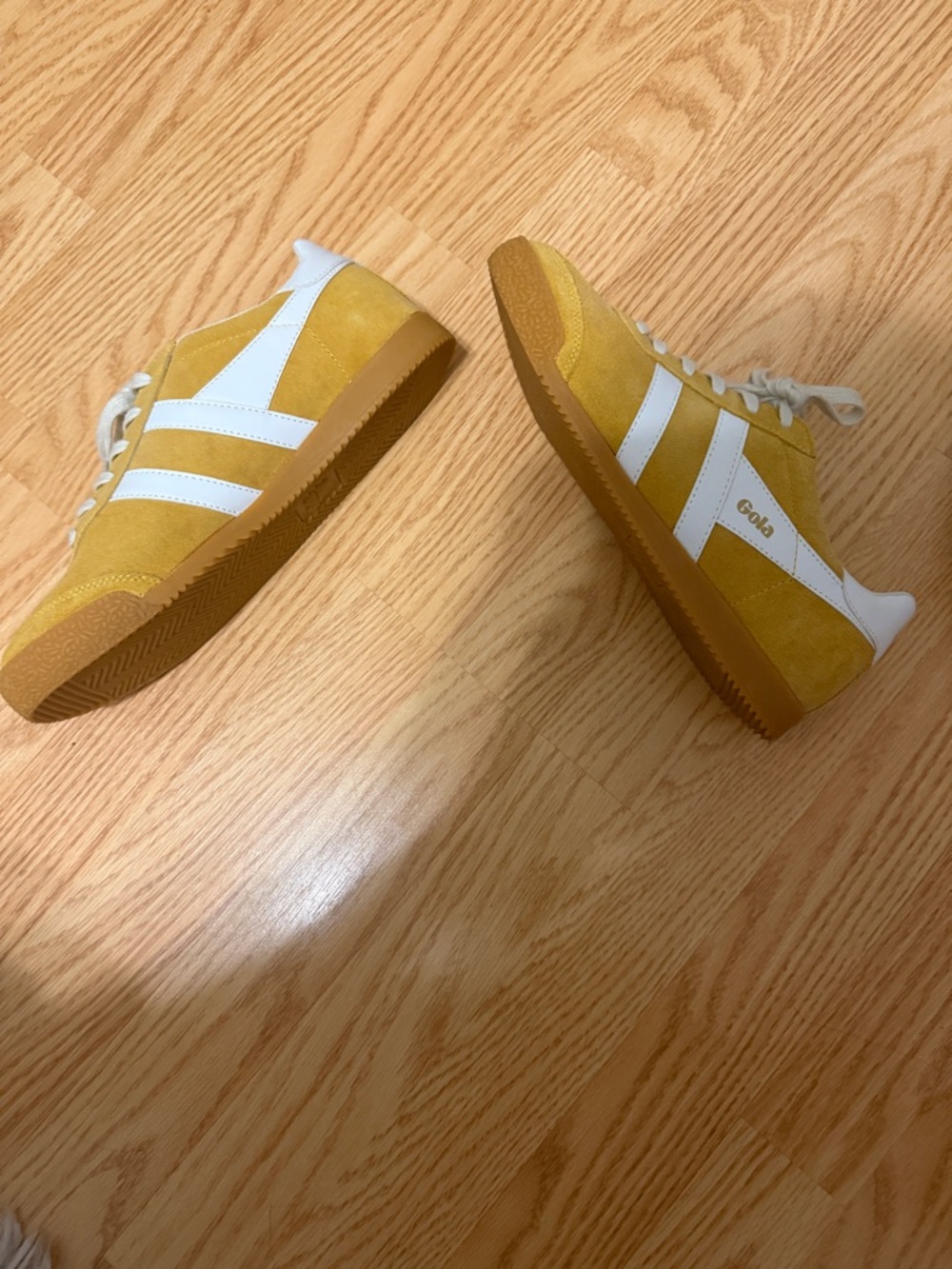 Gola Yellow and White Suede Sneakers - Picture 2 of 3